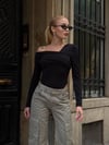 Kadın Siyah Tek Omuz Asimetrik Kesim Bodysuit HZL25W-ZK11521
