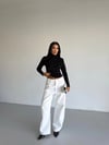 Kadın Siyah Uzun Kollu Drape Detaylı Boğazlı Sandy Bluz HZL25W-FRY123301