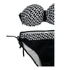 Kadın Siyah Zincir Desenli Astarlı Bikini Takım HZL24S-LC206