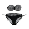 Kadın Siyah Zincir Desenli Astarlı Bikini Takım HZL24S-LC206