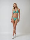 Kadın Su Yeşili Boyundan İp Bağlamalı Üçgen Bikini Takımı HZL25S-LC5005
