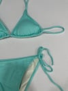 Kadın Su Yeşili Boyundan İp Bağlamalı Üçgen Bikini Takımı HZL25S-LC5005