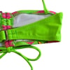 Kız Çocuk Neon Yeşil Unicorn Desenli  2-8 Yaş Straplez Bikini Takım HZL24S-LC3658
