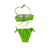 Kız Çocuk Neon Yeşil Unicorn Desenli  2-8 Yaş Straplez Bikini Takım HZL24S-LC3658