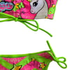 Kız Çocuk Neon Yeşil Unicorn Desenli  2-8 Yaş Straplez Bikini Takım HZL24S-LC3658