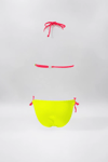 Kız Çocuk Sarı Tavuz Kuşu Desenli  6-14 Yaş Üçgen Bikini Takım HZL24S-LC19017