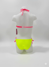 Kız Çocuk Yeşil Flamingo Glow Desenli  6-14 Yaş Üçken Bikini Takım HZL26S-LC9018