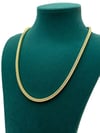 14 K Gold Renk Dokulu Üç Boyutlu Zincir Model VIP Kolye (42 CM)