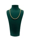 14 K Gold Renk Dokulu Üç Boyutlu Zincir Model VIP Kolye (42 CM)