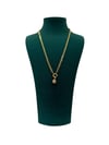 14 K Gold Renk Ezme Zincir Taşlı Top Uç Vip Kolye (50 CM)