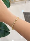 14K Gold 3 Kare 1 Taş VIP Bileklik (17+2 cm)