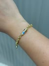 14K Gold Baton Yonca Desenli Bileklik (15+2 CM)