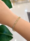 14K Gold Burgu İnce Taşlı VIP Bileklik (17+2 cm)