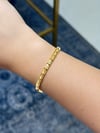 14K Gold İç İçe Düz Üçgen Desen VIP Bileklik (17+2 cm)