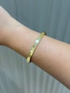 14K Gold Jan Jan Şeritli VIP Kelepçe Bileklik (19 cm)