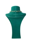 14K Gold Kalın Ataç Üzerine Taşlı Klips Uç VIP Kolye (48 CM)