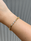14K Gold Renk Badem Petek VIP Bileklik (17+2 cm)