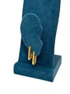14K Gold Renk Basic Dikdörtgen VIP Küpe (2 CM)