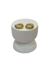 14K Gold Renk Burçak Model VIP Minik Küpe (1 CM)