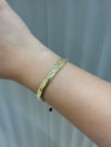 14K Gold Renk Düz İtalyan Ezme VIP Bileklik (17+2 cm)