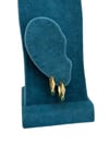 14K Gold Renk Geometrik Halka Vip Küpe (1,5 CM)