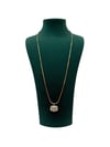 14K Gold Renk Göz Figürlü İtalyan Ezme VIP Kolye (62 CM)