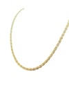 14K Gold Renk Hasır Tasarım Kısa VIP Kolye (40 CM)
