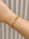 14K Gold Renk İnce Döküm Gurmet VIP Bileklik (17+2 cm)