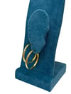 14K Gold Renk İnce Orta Boy VIP Küpe (3 CM)