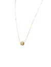 14K Gold Renk İncecik Ezme Zincir Taşlı Top Uç VIP Kolye (50 CM)