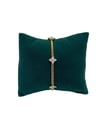 14K Gold Renk İncecik Yonca Desenli VIP Zincir Bileklik (17+2 cm)