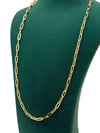 14K Gold Renk Kalın Ataç VIP Zincir Kolye (60 CM)
