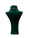 14K Gold Renk Kısa Mavi Taşlı Tel Kolye (42 CM)