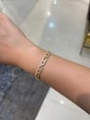 14K Gold Renk Messy Basic VIP Bileklik (17+2 cm)