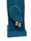 14K Gold Renk Mini Çekirdek VIP Küpe (1 CM)
