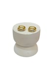 14K Gold Renk Mini Kesme Taşlı VIP Küpe (1,5 CM)