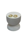14K Gold Renk Mini Mineli VIP Halka Küpe (0,5 CM)