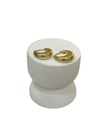 14K Gold Renk Mini Taşlı Bohça VIP Küpe (1,5 CM)