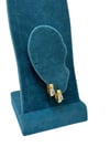 14K Gold Renk Mini VIP Baget Damla Taş Küpe (1 CM)