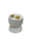 14K Gold Renk Mini Yarım Zirkon Taş VIP Halka Küpe (1 CM)