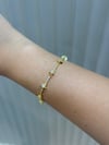 14K Gold Renk Minik Yıldız Taşlı VIP Bileklik (17+2 cm)