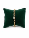14K Gold Renk Nazar Toplu VIP Zincir Bileklik (17+2 cm)