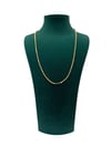 14K Gold Renk Orta Boy Orta Kalın Ezme VIP Kolye (50 CM)