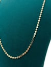 14K Gold Renk Orta Boy Orta Kalın Ezme VIP Kolye (50 CM)
