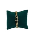 14K Gold Renk Ortası Messy Yan Zincirleri Gurmet VIP Bileklik (17+2 cm)