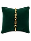 14K Gold Renk Ortası Oval Full Taşlı Petek VIP Bileklik (17+2 cm)