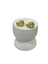 14K Gold Renk Ortası Taşlı Çoklu Görünüm VIP Küpe (1 CM)