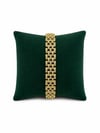 14K Gold Renk Ortası Taşlı Kalın Hasır VIP Bileklik (17+2 cm)
