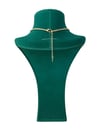 14K Gold Renk Ortası Zirkon Zincir Detaylı VIP Kolye (40+5 CM)