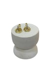 14K Gold Renk Petek İkili Model Zirkon VIP Küpe (2 CM)